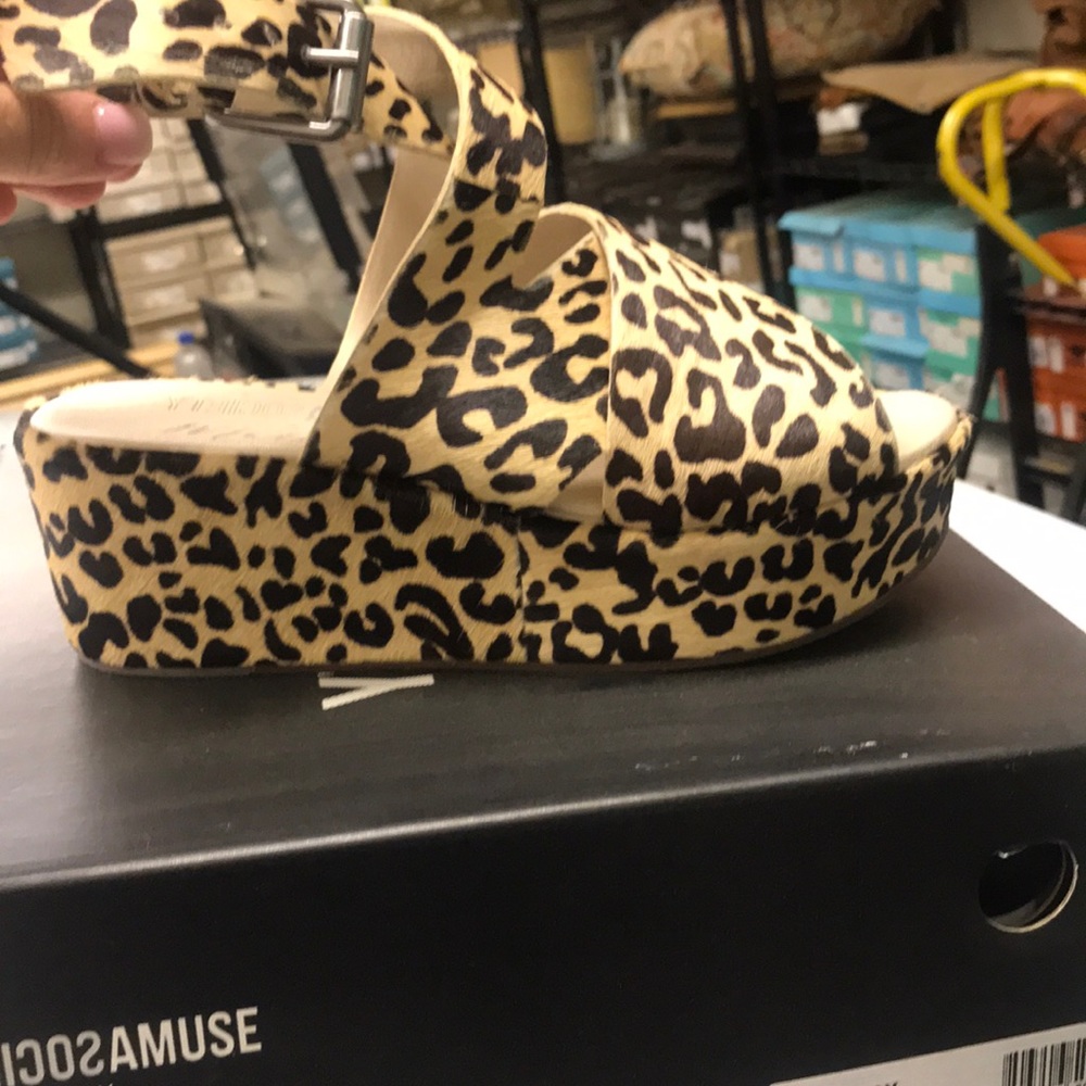 Matisse Runway Leopard wedges